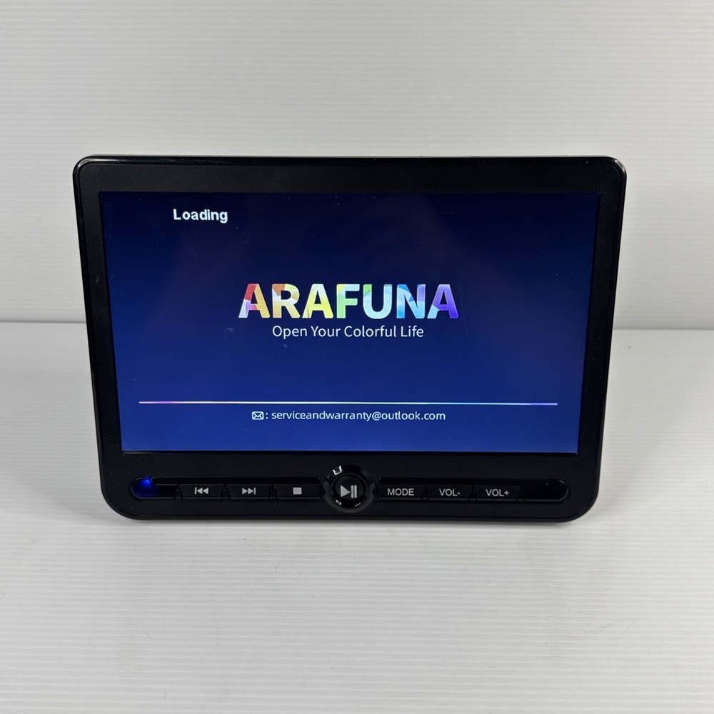 Arafuna Mobile DVD Player HD1013B with mounting bracket Working - Read Desc.